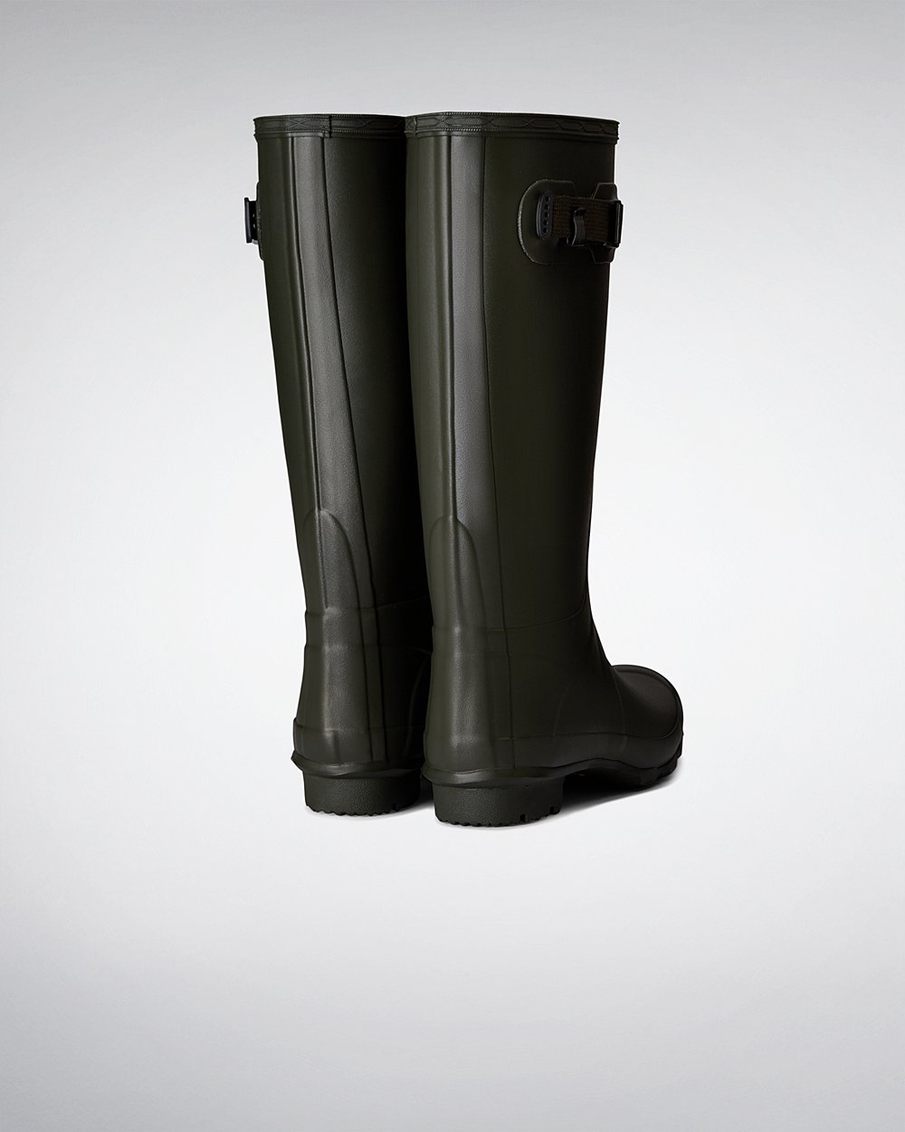 Hunter Huntress Leg Wide Fit Rain Boots - Online Shop Womens Dark Olive - NRFPBM249